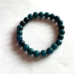 (3 for 20.00) Teal Glass or Stone Beaded Bracelet-New